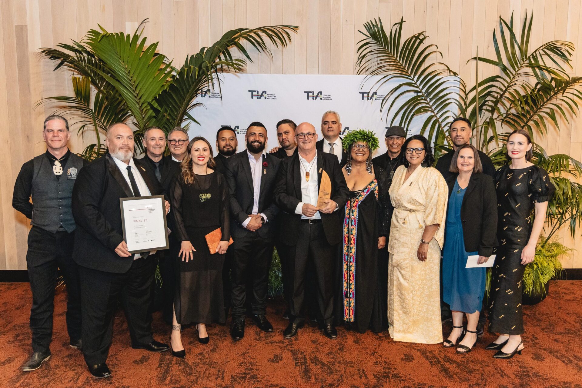 Te Puia team at the New Zealand Tourism Awards.